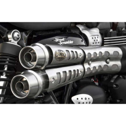 Silencieux (x2) homologués Zard INOX Triumph STREET SCRAMBLER 17-120