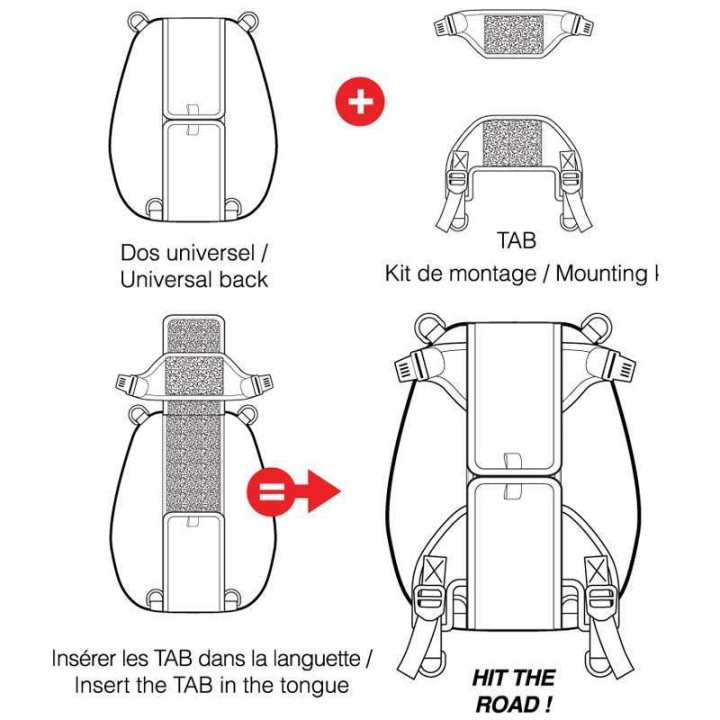 Tank bag Bagster RAC'R TABS 8L + fixation XAC210 rug