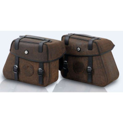 Hepco &amp- Becker RUGGED 36-liter leather motorcycle panniers (C-BOW)