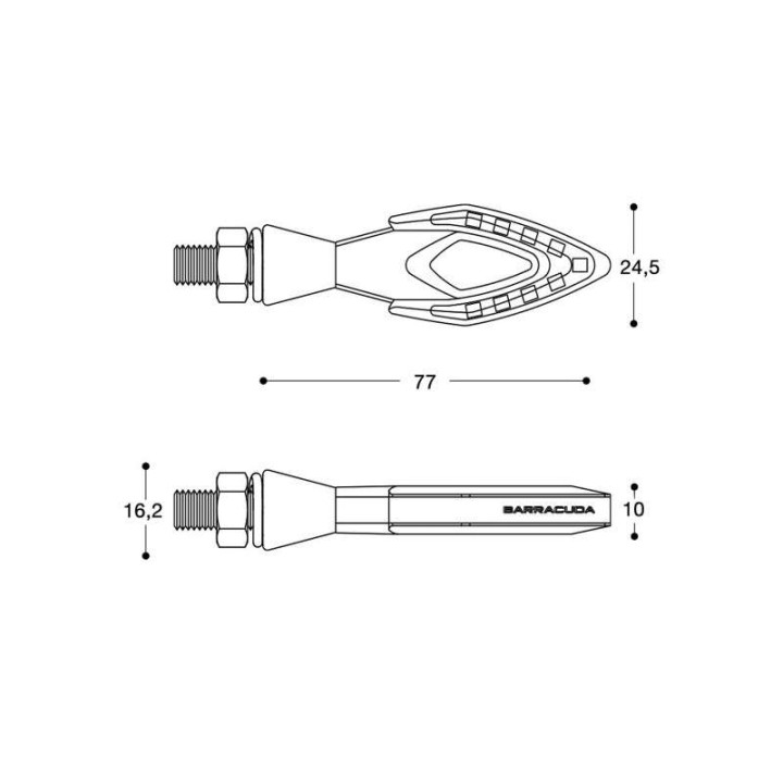 Clignotants moto Barracuda FRECCIA leds