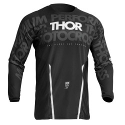 Maillot moto cross Thor PULSE MONO BLACK/WHITE