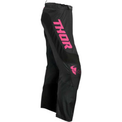 Pantalon moto cross femme Thor SECTOR MINIMAL BLACK/FLO PINK 2