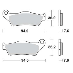 Plaquettes de frein moto sinter Moto Master 093011