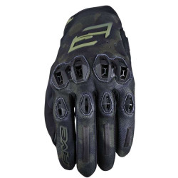 Five STUNT EVO 2 Camo Summer Motorcycle Gloves Black/Khaki