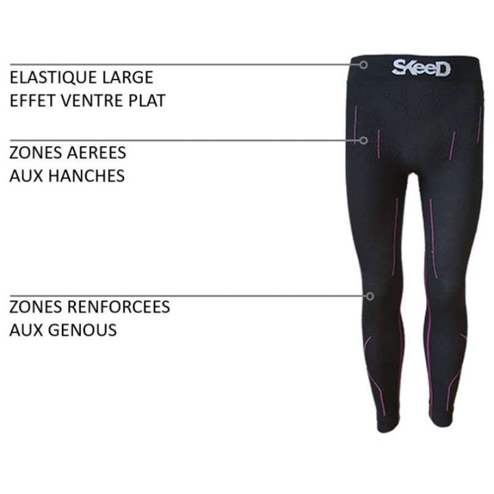 Collant thermique moto Skeed LADY MUGELLO sans coutures