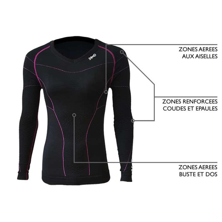 Maillot thermique moto Skeed LADY MUGELLO sans coutures