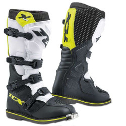 Bottes moto TCX X-BLAST Noir/Blanc/Jaune fluo