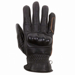 Gants d'été Helstons MONZA  cuir Soft Noir/Marron