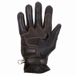 Gants d'été Helstons MONZA  cuir Soft Noir/Marron 2