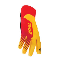 Gants moto cross Thor AGILE ANALOG LEMON/RED 2