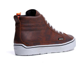 Baskets moto TCX STREET 3 WATERPROOF BROWN/WHITE 2