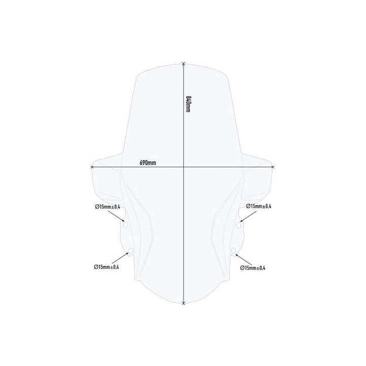Bulle incolore Givi D5614ST Piaggio 300 MP3 HPE 2019-2024