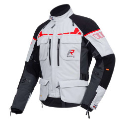 Motorcycle jacket Rukka ECUADO-R GREY/RED