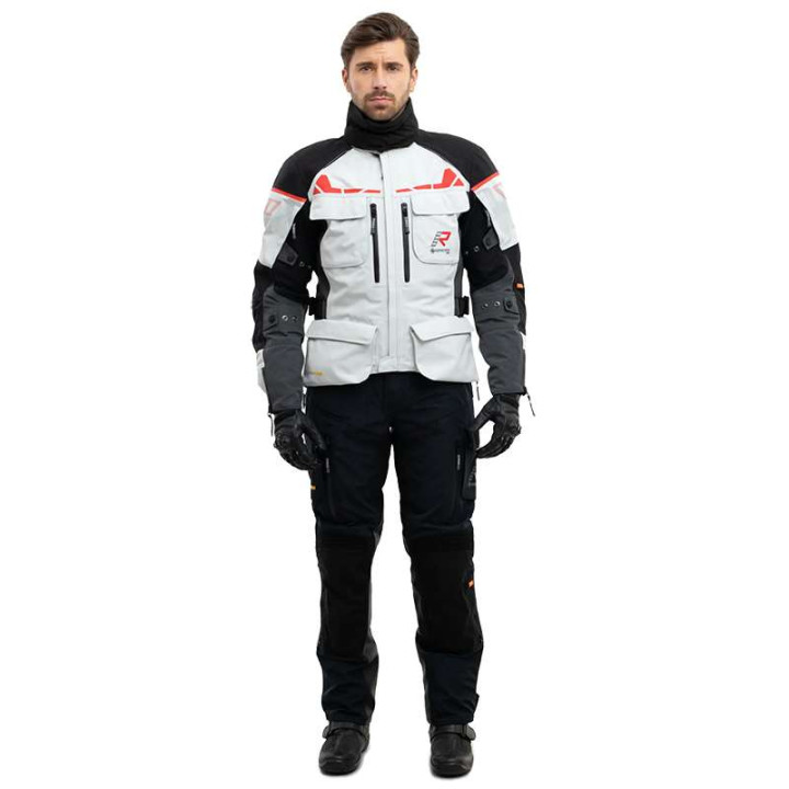 Motorcycle jacket Rukka ECUADO-R GREY/RED