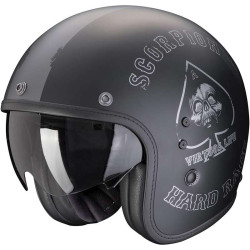 Scorpion BELFAST EVO SPADE BLACK MATTE / SILVER helmet