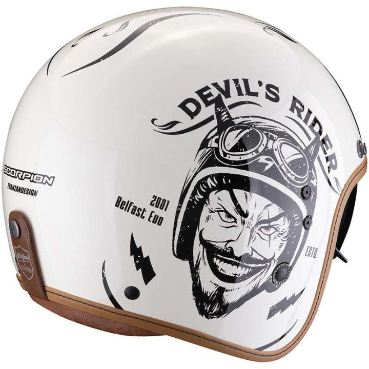 Casque Scorpion BELFAST EVO ROMEO CREME / NOIR