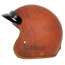 Casque moto jet Acerbis SKODELA 22.06 MARRON 2