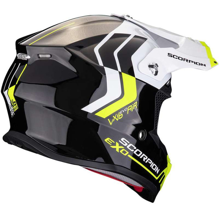 Scorpion VX-16 EVO AIR FUSION cross helmet Black / White / Yellow