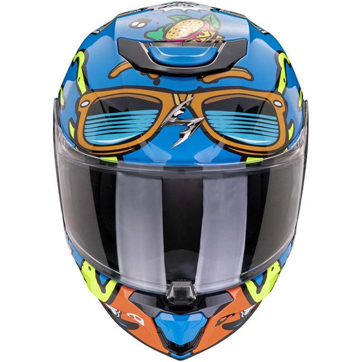 Casque enfant Scorpion EXO-JNR AIR FUN BLEU/ORANGE