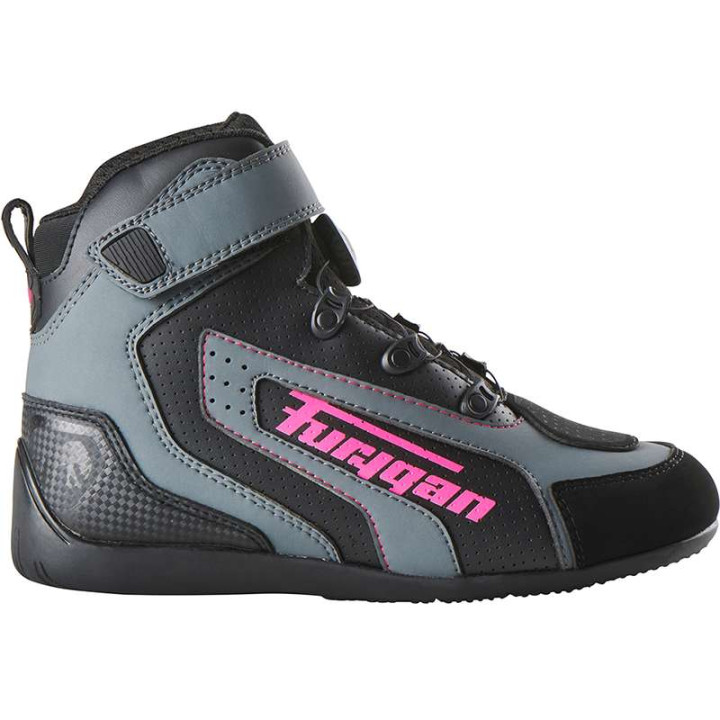Women's Furygan V4 EASY D3O Lady Vented BLACK/ROSE motorcycle sneakers