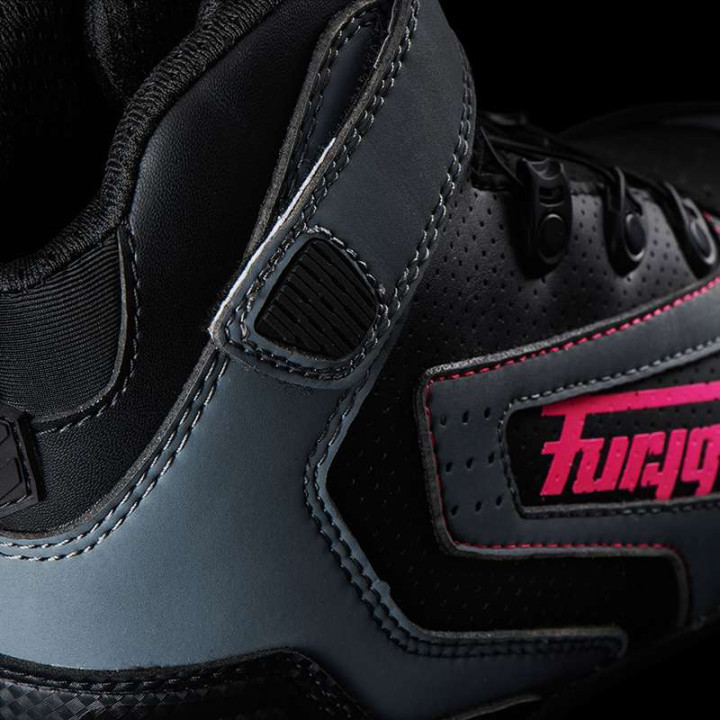 Women's Furygan V4 EASY D3O Lady Vented BLACK/ROSE motorcycle sneakers