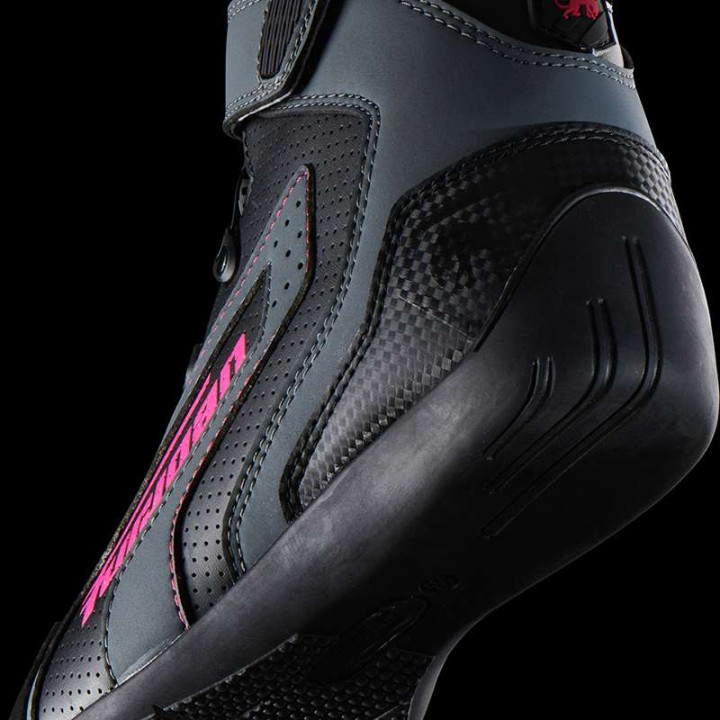 Women's Furygan V4 EASY D3O Lady Vented BLACK/ROSE motorcycle sneakers