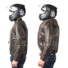 HELITE ROADSTER 2 Airbag leather jacket Brown