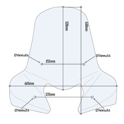 Pare-brise incolore Givi 308A (sans fixation) 2