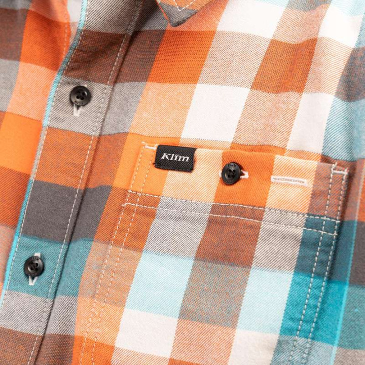 Chemise KLIM ALDERSON MIDWEIGHT FLANNEL Rouge/Orange 