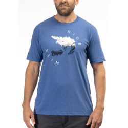 Tee-shirt Klim RIDE TRI-BLEND Bleu