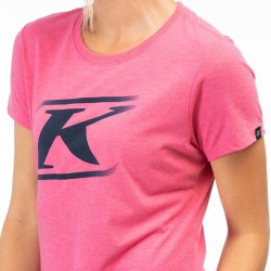 Tee-shirt femme Klim DRIFT TRI-BLEND Rose 2