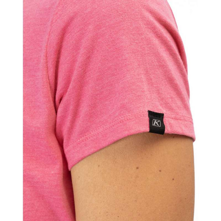 Tee-shirt femme Klim FOUNDATION TRI-BLEND Rose
