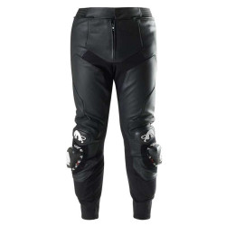 Leather motorcycle pants Furygan DRACK Black/White