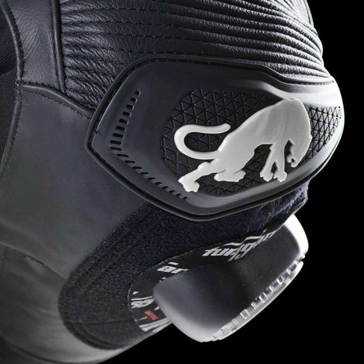 Leather motorcycle pants Furygan DRACK Black/White