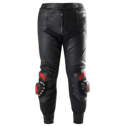 Leather motorcycle pants Furygan DRACK Black/Red
