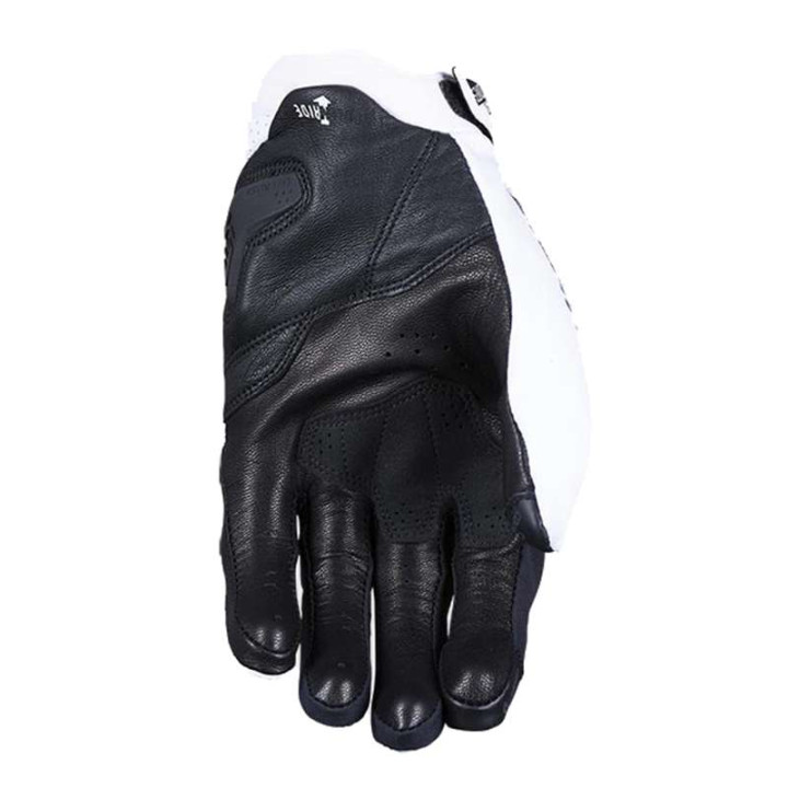 Gants moto d'été Five STUNT EVO 2 LEATHER Blanc