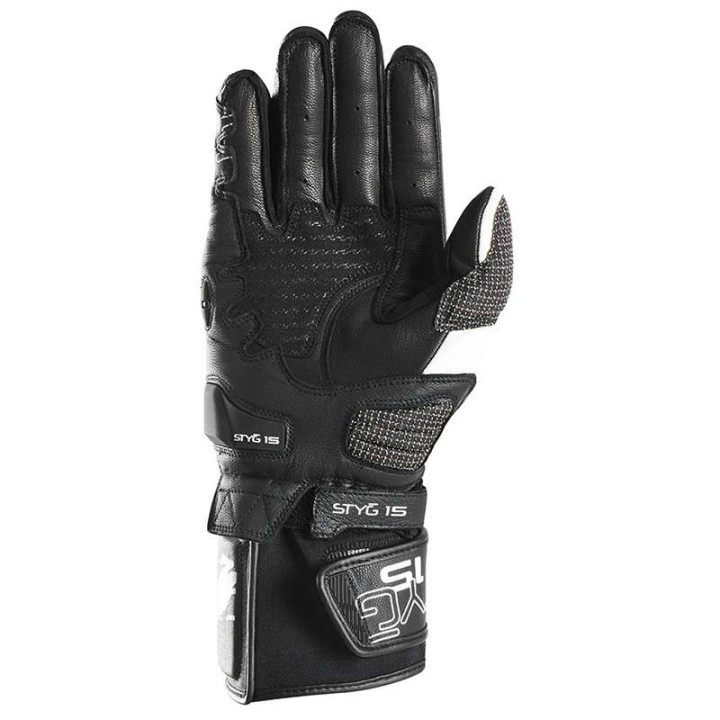Motorcycle gloves Furygan STYG 15 Black/White