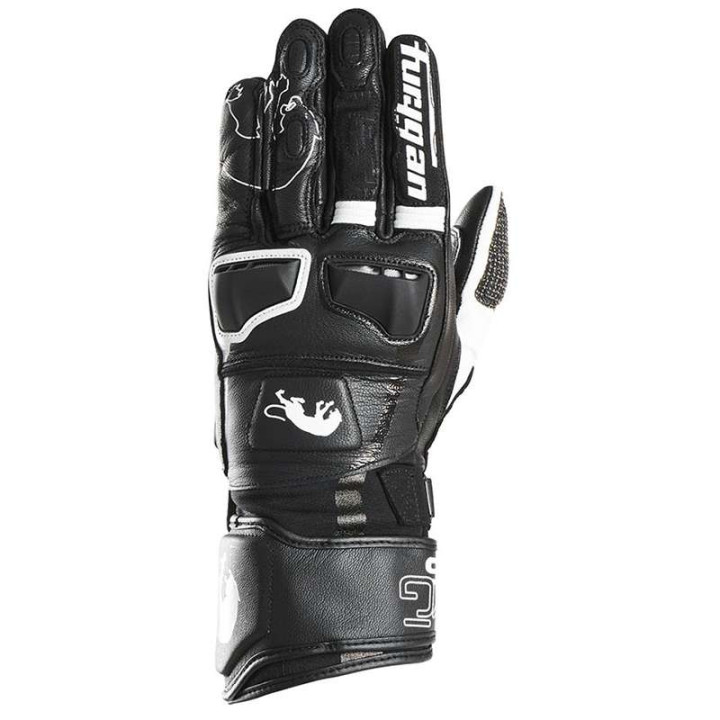 Motorcycle gloves Furygan STYG 15 Black/White