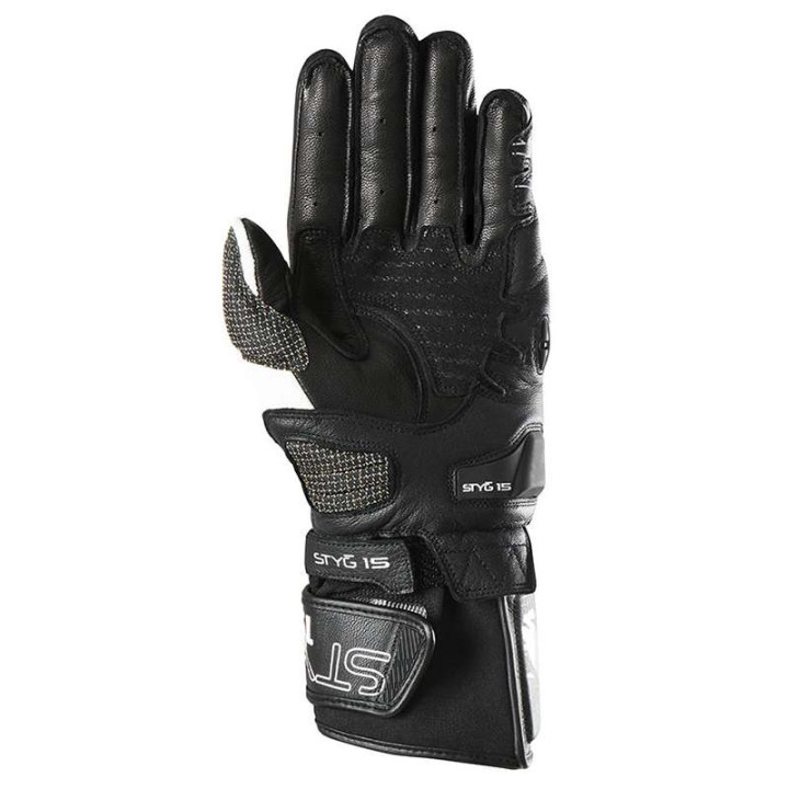 Motorcycle gloves Furygan STYG 15 Black/White