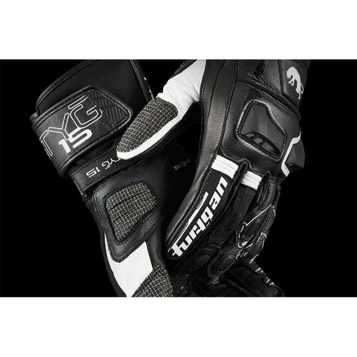 Motorcycle gloves Furygan STYG 15 Black/White