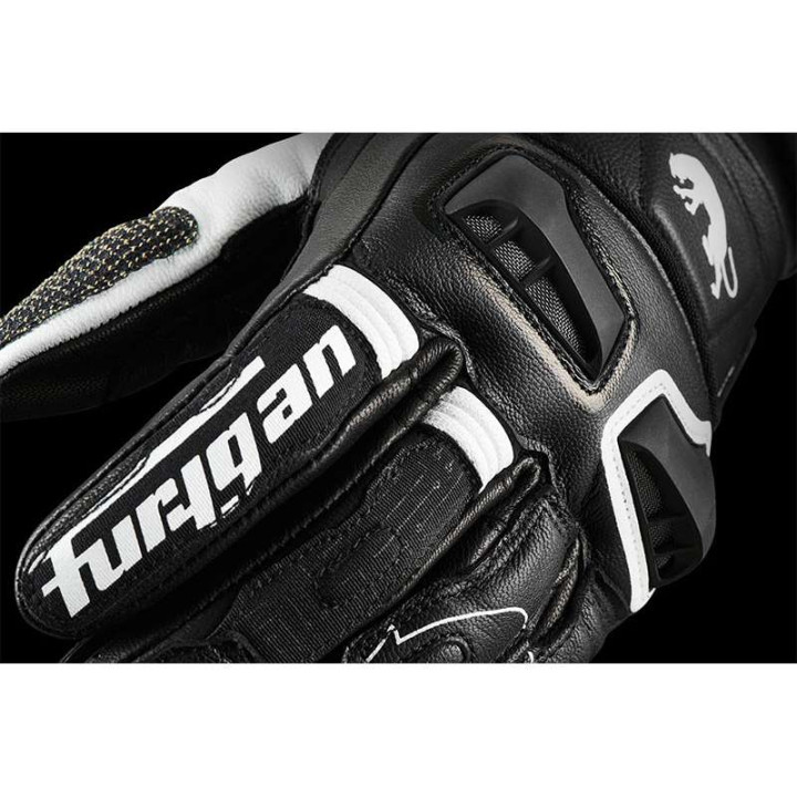Motorcycle gloves Furygan STYG 15 Black/White