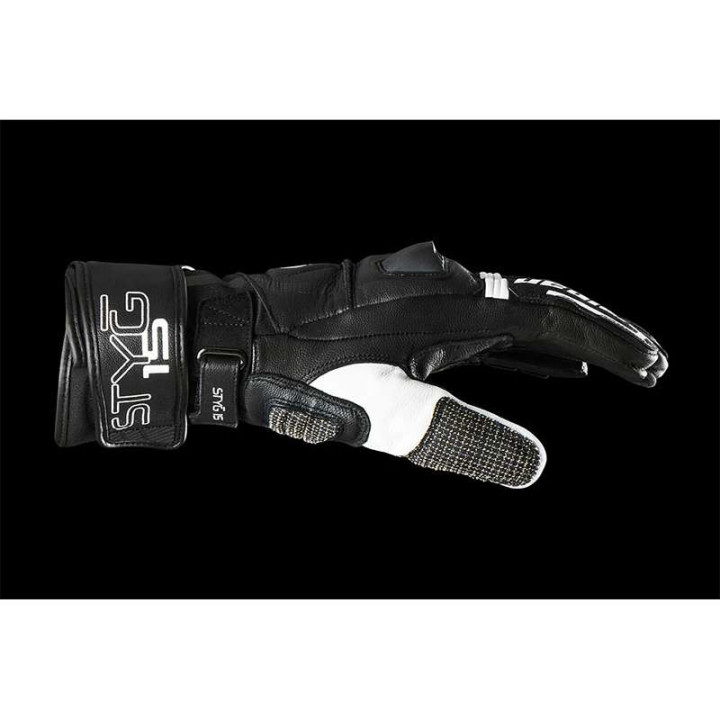 Motorcycle gloves Furygan STYG 15 Black/White