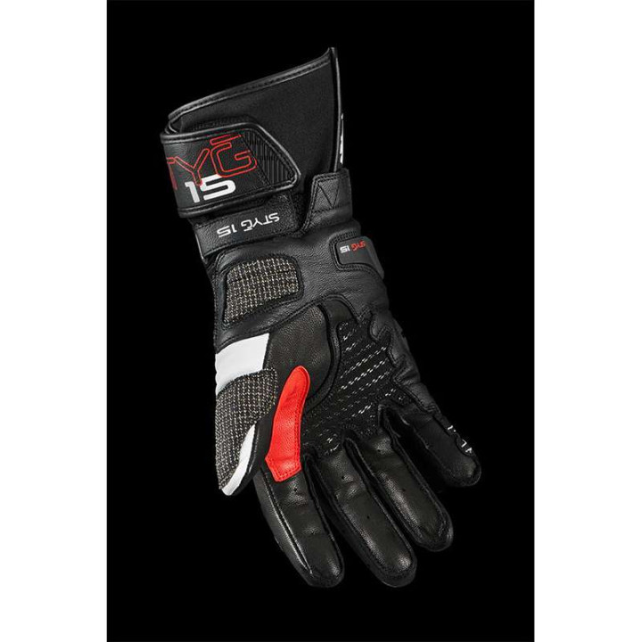 Motorcycle gloves Furygan STYG 15 Black/White/Red