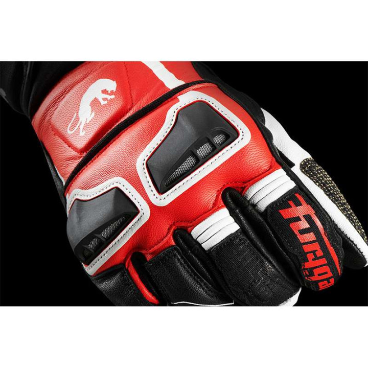 Motorcycle gloves Furygan STYG 15 Black/White/Red