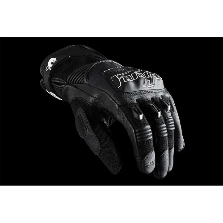 Furygan WACO EVO 2 Summer Motorcycle Gloves Black/White