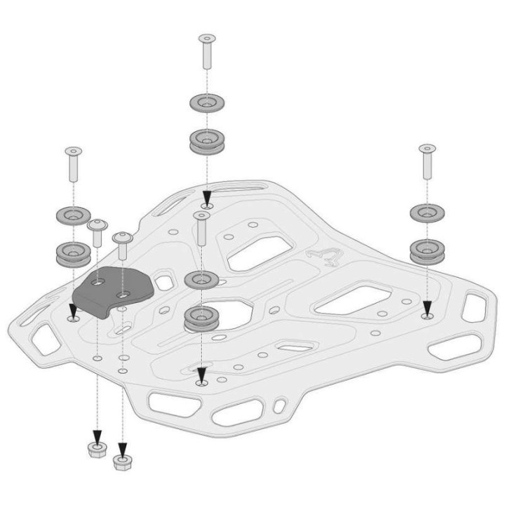 SW-Motech ADVENTURE adapter kit for TraX top case