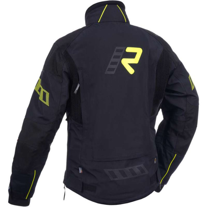 Blouson moto Rukka ARMAGATE NOIR/JAUNE
