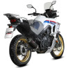 Silencieux homologué Mivv OVAL Classic Inox Noir (H.086.LZ) Honda XL750 Transalp