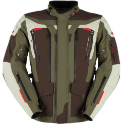 Veste moto Furygan VOYAGER 3C Café/Pearl/Kaki 2