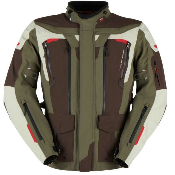 Veste moto Furygan VOYAGER 3C Café/Pearl/Kaki